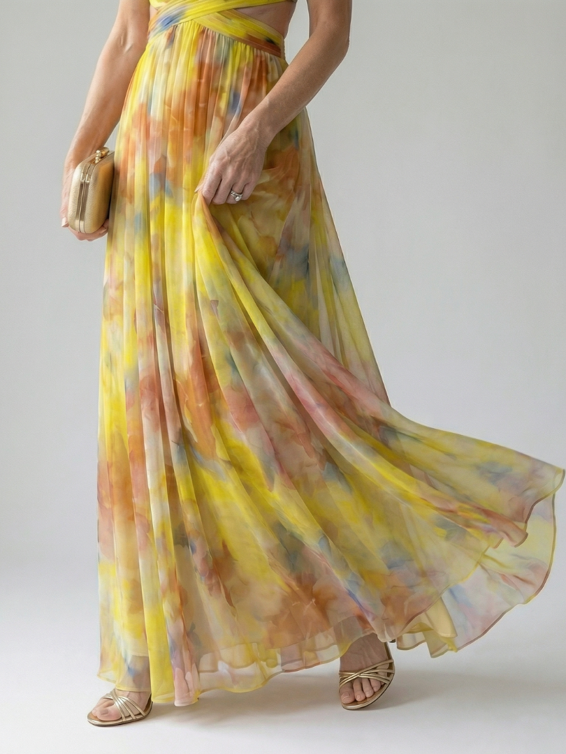 Robe maxi femme cache-coeur fluide - Feminine et legere