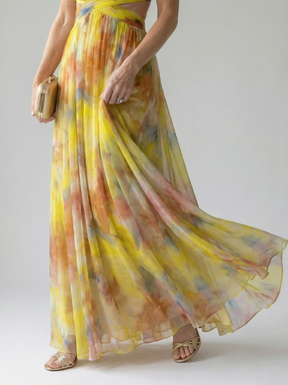 Robe maxi femme cache-coeur fluide - Feminine et legere
