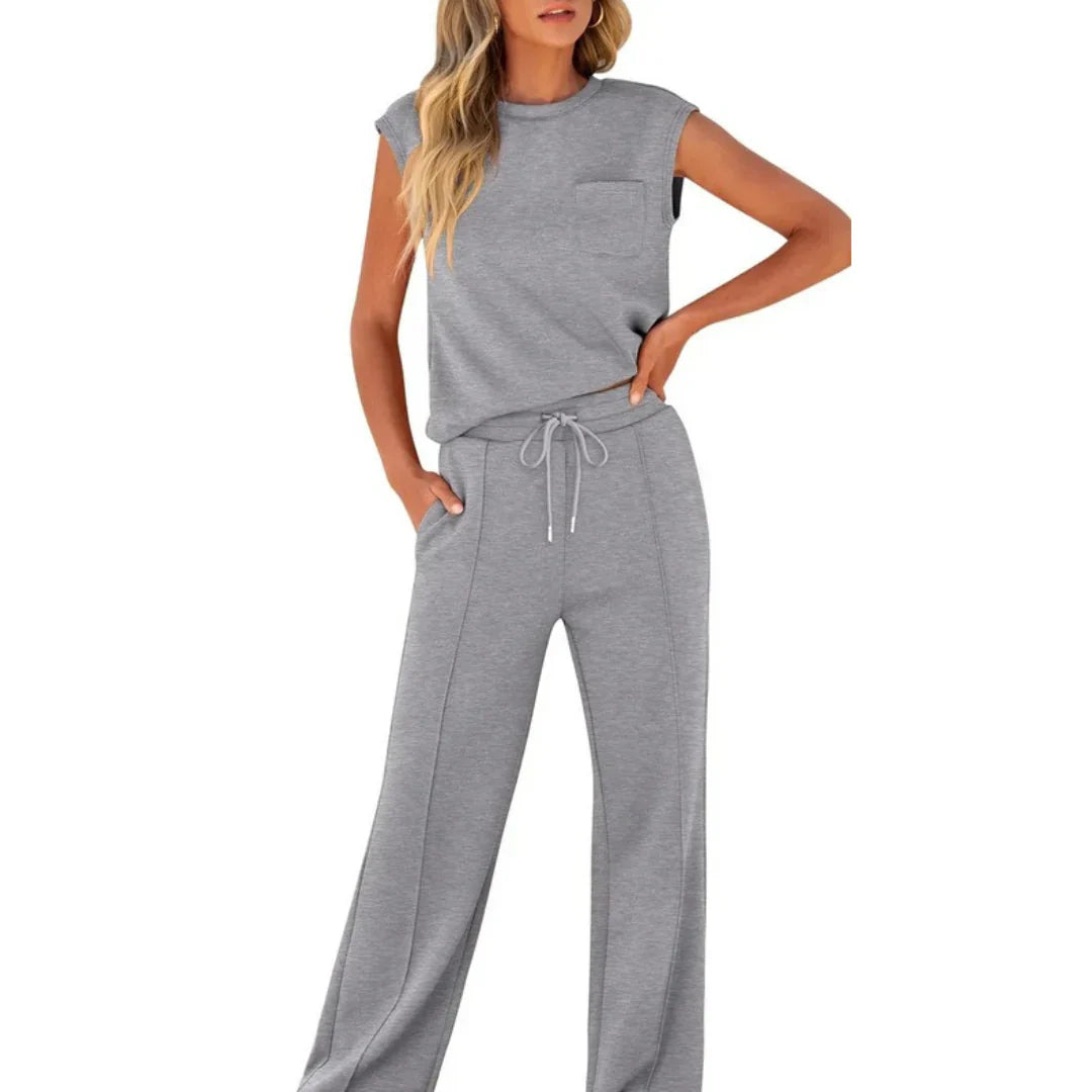 Women's Summer Relaxation Two-Piece Set - Soft and Comfortable