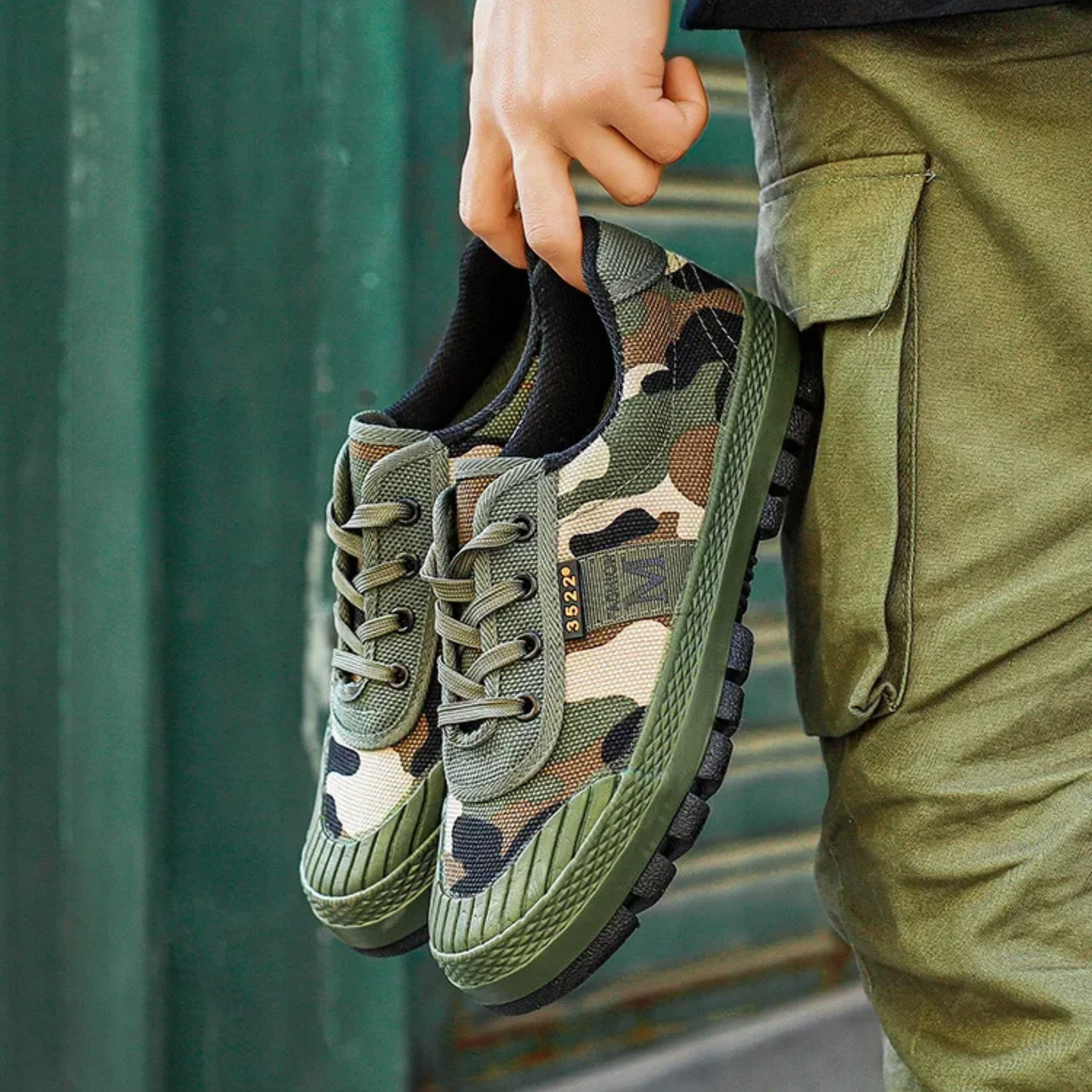 Baskets tout-terrain camouflage pour femmes – Style sportif décontracté pour l'extérieur
