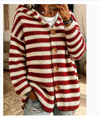 Pullover da donna a righe in maglia – Casual e moderno