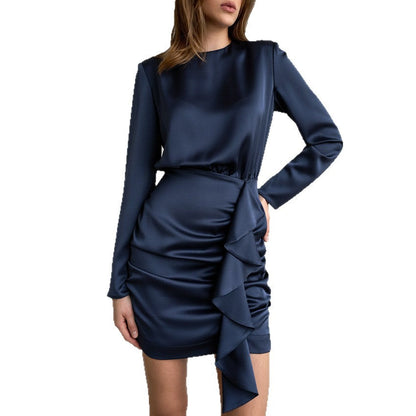 Robe Élégante Femme à Manches Longues – Design Inspiré du Style Français