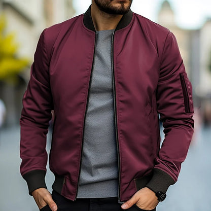 Blouson Bomber Homme à Fermeture Éclair – Stylé et Tendance