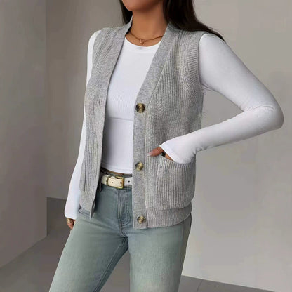 Gilet pull femme boutonne - Ample et confortable