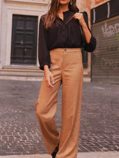 Top da donna con inserto in pizzo - Semplice e femminile