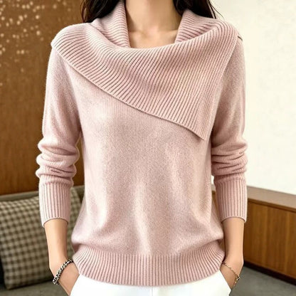 Pullover da donna casual con colletto rovesciato: comodo e versatile