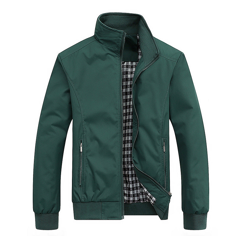 Veste Légère Homme à Col Montant – Style Décontracté et Élégant