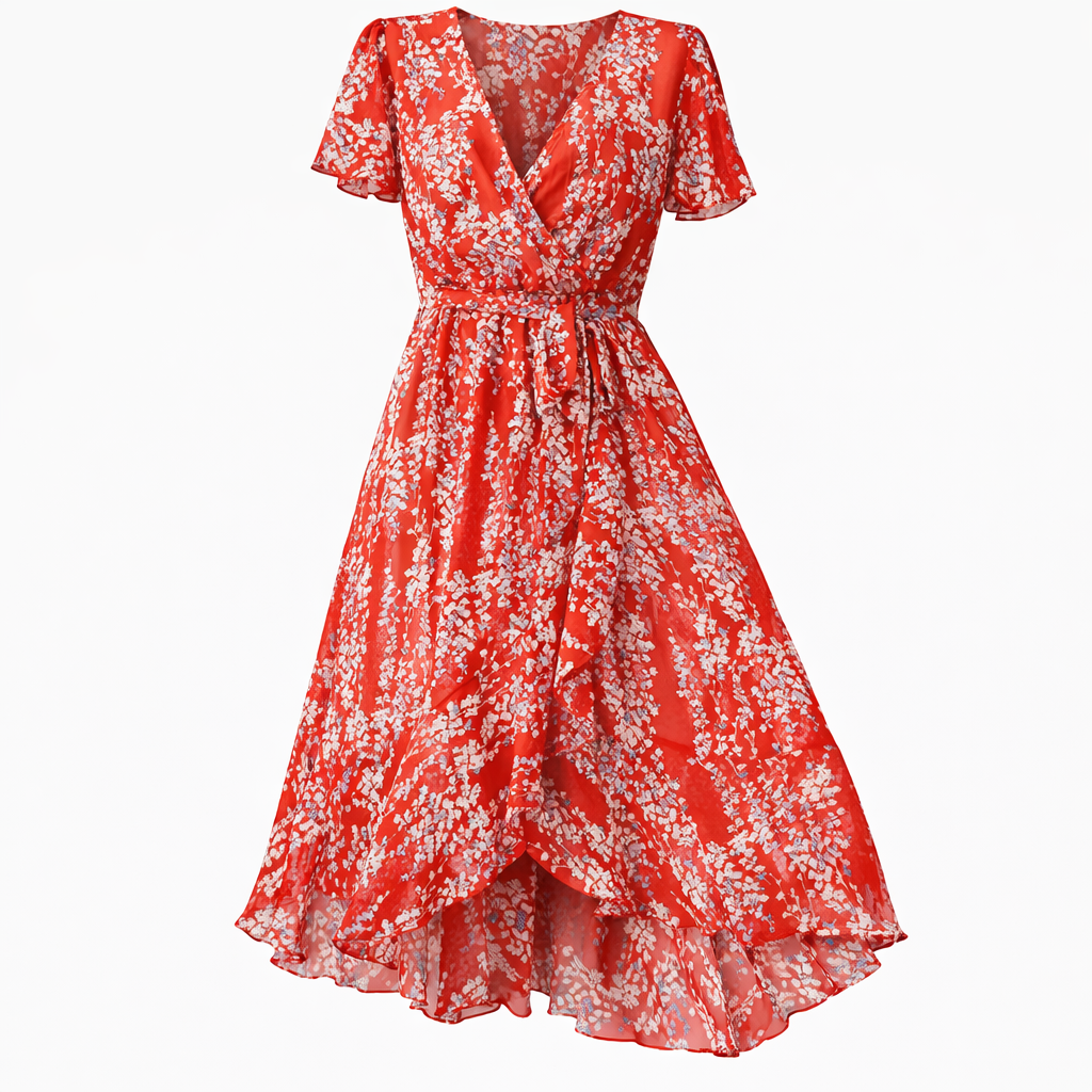 Abito midi floreale da donna – Taglio elegante e aspetto romantico