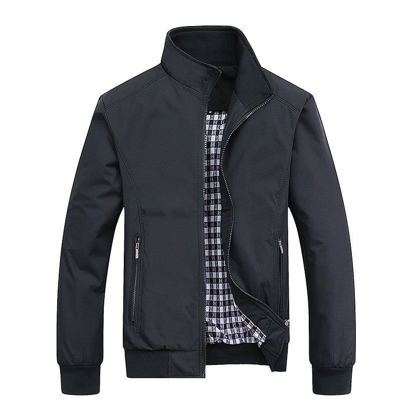 Veste Légère Homme à Col Montant – Style Décontracté et Élégant