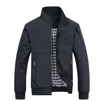 Veste Légère Homme à Col Montant – Style Décontracté et Élégant