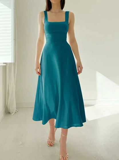 Robe midi réversible femme en bambou biologique – Robe confortable avec poches
