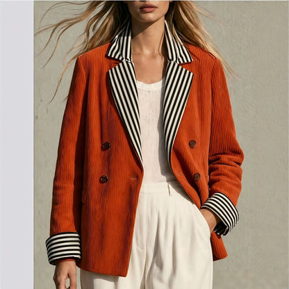 Women’s orange color-block jacket - Retro and original