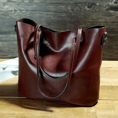 Sac à main femme tendance – Grand format en simili cuir avec anses solides