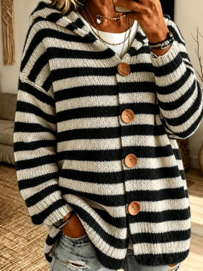 Pullover da donna a righe in maglia – Casual e moderno