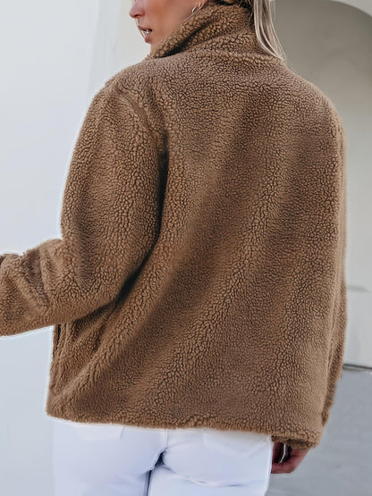 Giacca in pile da donna con cerniera - Casual e calda