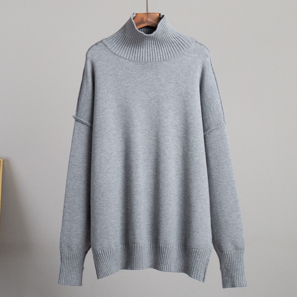 Tykkere rullekravepullover til kvinder - Varm og afslappet