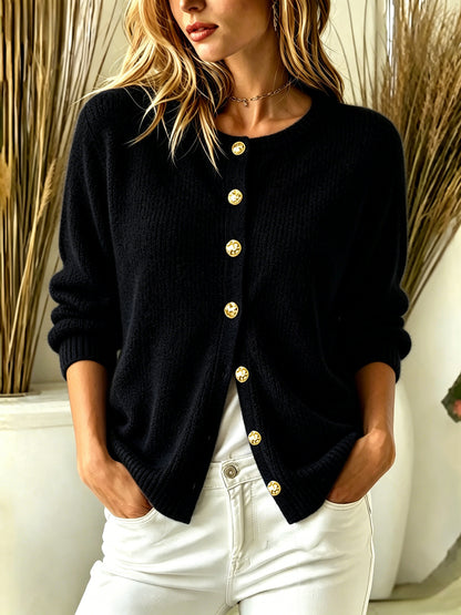 Cardigan femme boutonné en maille – Doux et polyvalent