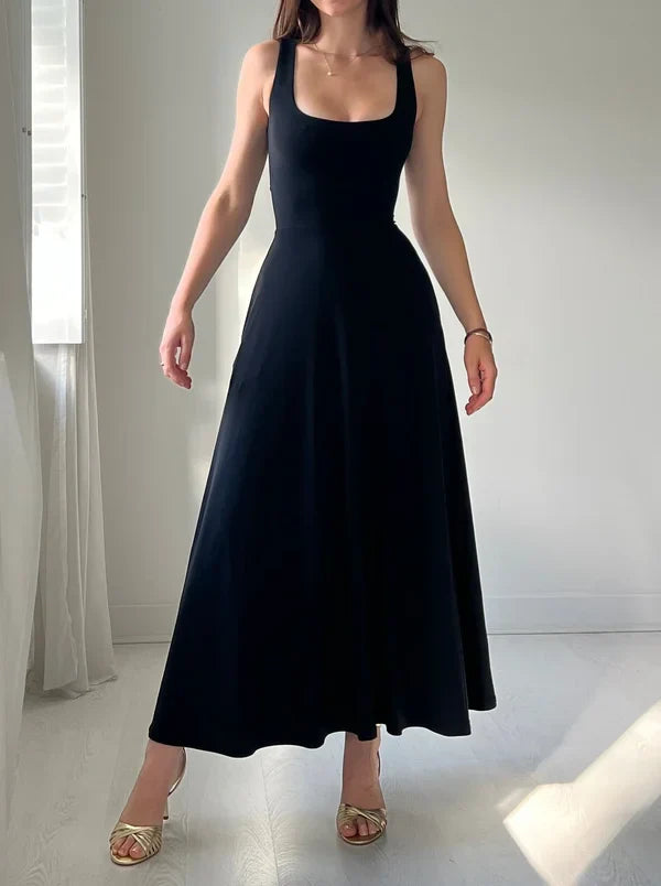 Robe midi réversible femme en bambou biologique – Robe confortable avec poches