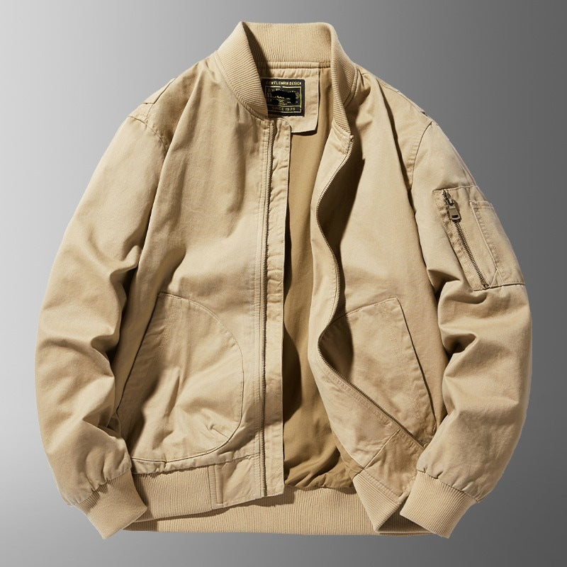 Blouson Bombardier Décontracté Premium pour Homme – Coupe Ample avec Col Montant