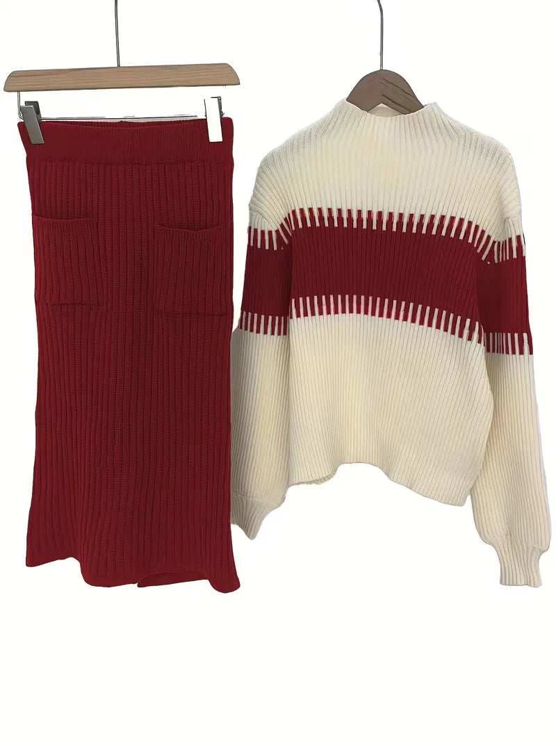 Ensemble deux pieces texture cotelee - Coordonne et confortable