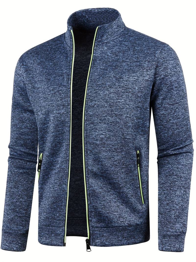 Comfortable men's zip-up cardigan - Warm and versatile