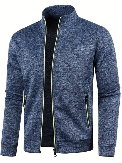 Comfortable men's zip-up cardigan - Warm and versatile