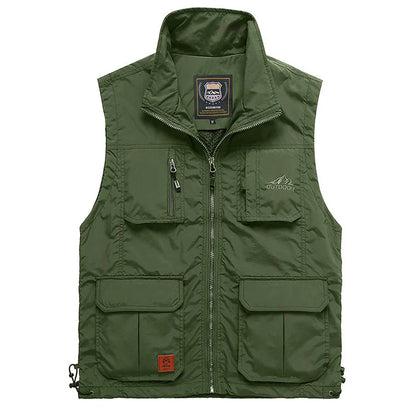 Gilet sans manches de randonnée pour homme avec poches en polaire