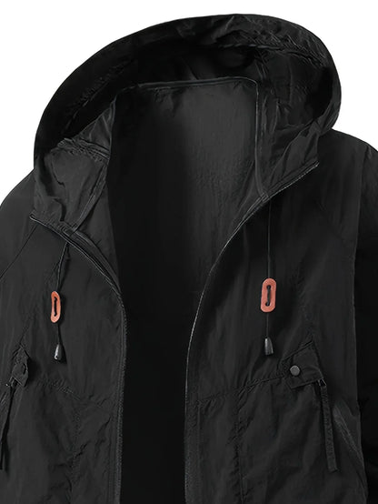 Veste à Capuche Outdoor Homme – Coupe-Vent Légère Premium