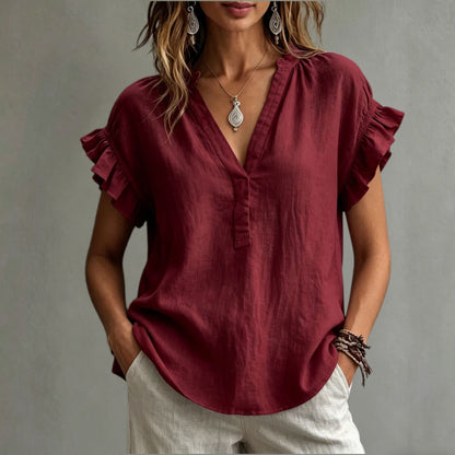 Chemisier femme en coton decontracte - Doux et facile a porter