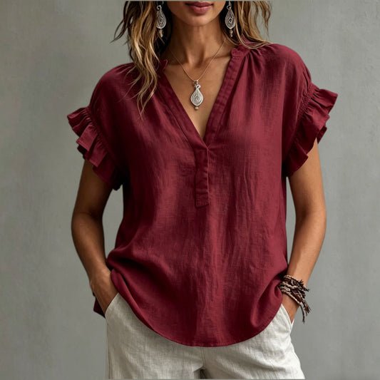 Camicia da donna in cotone casual - Morbida e facile da indossare