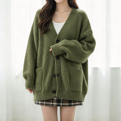 Cardigan da donna in maglia stile coreano - Morbido e alla moda