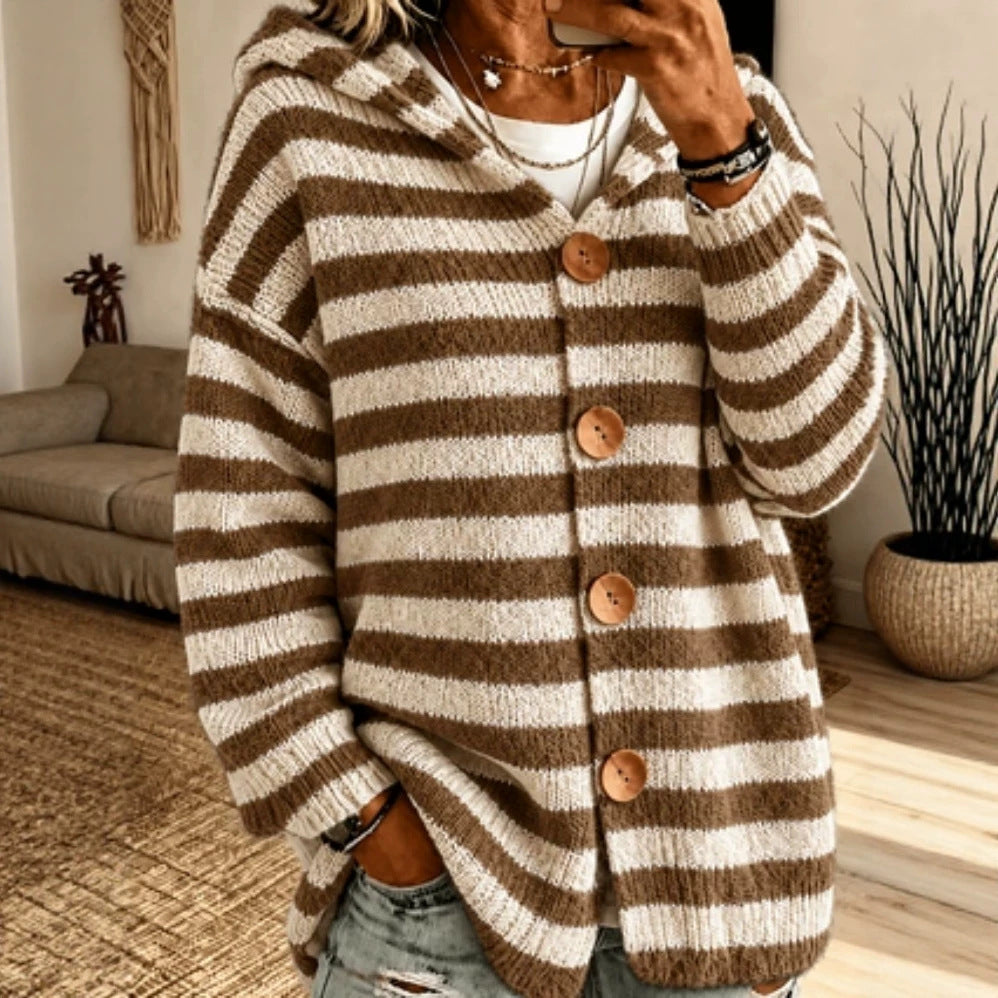 Pullover da donna a righe in maglia – Casual e moderno