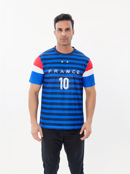 Men's France Football T-Shirt Short Sleeves - Supporter and Training