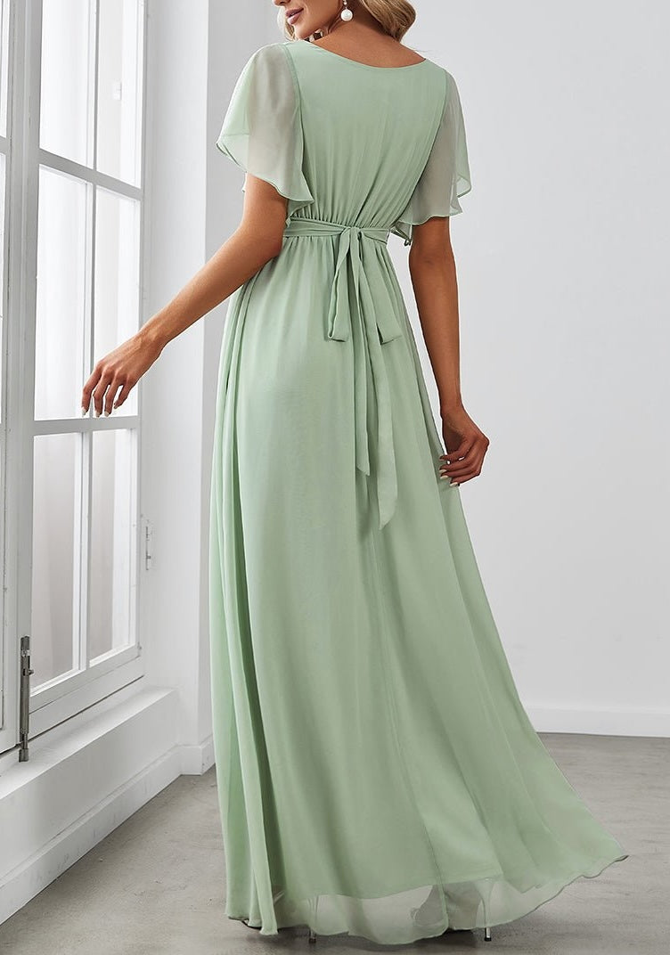 Robe verte trapèze pour invitée de mariage – Style élégant pour les grandes occasions