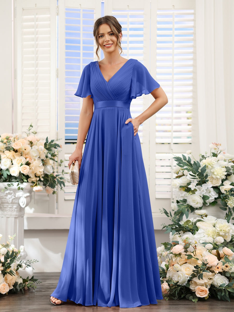 Robe de demoiselle d'honneur trapèze pour femme – Style élégant et formel pour une cérémonie de mariage