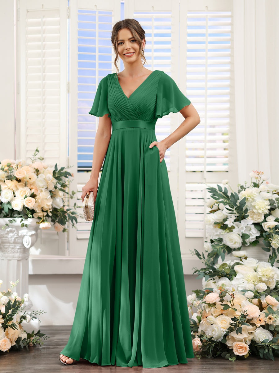 Robe de demoiselle d'honneur trapèze pour femme – Style élégant et formel pour une cérémonie de mariage