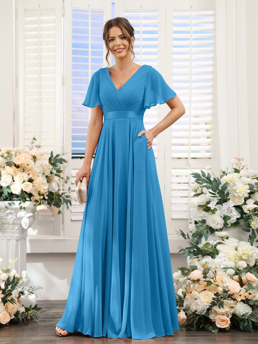 Robe de demoiselle d'honneur trapèze pour femme – Style élégant et formel pour une cérémonie de mariage