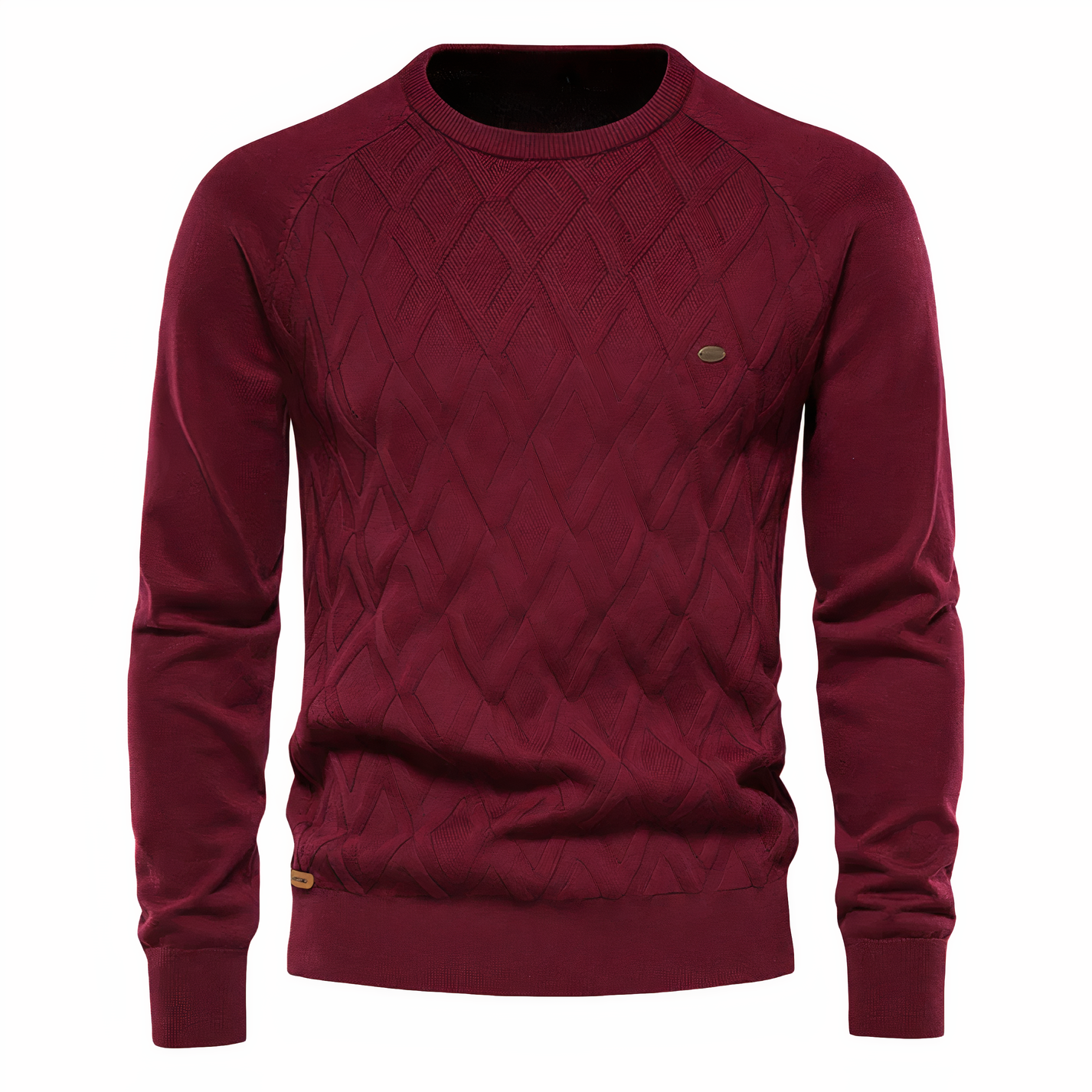 Pull en tricot à losanges élégant pour homme – Coupe confortable