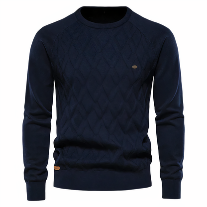Pull en tricot à losanges élégant pour homme – Coupe confortable