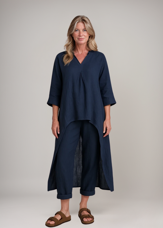 Ensemble Décontracté Tunique et Pantalon Femme – Tenue Légère Été