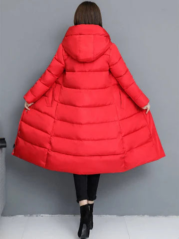Doudoune Longue Hiver Femme Matelassée Avec Capuche