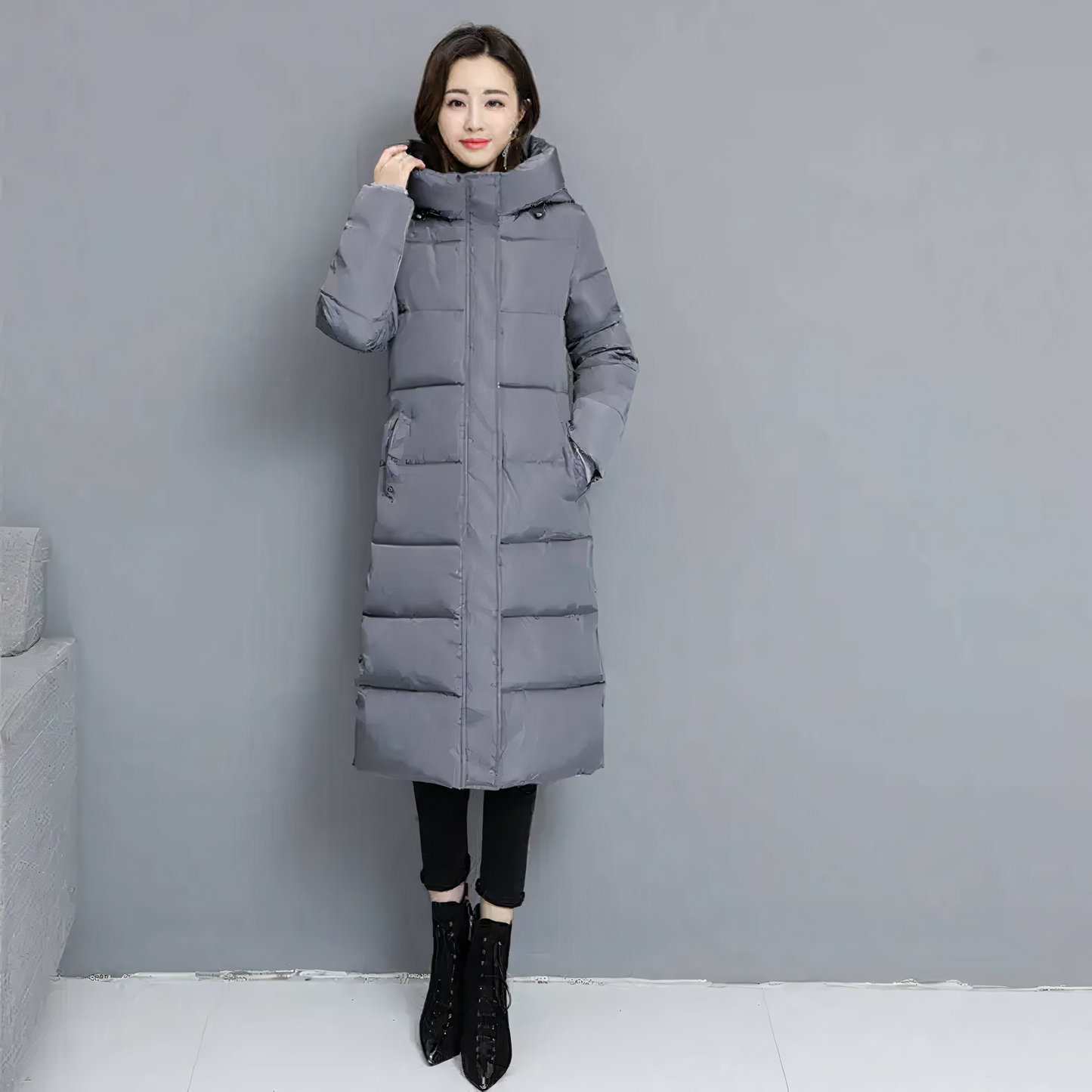Doudoune Longue Hiver Femme Matelassée Avec Capuche