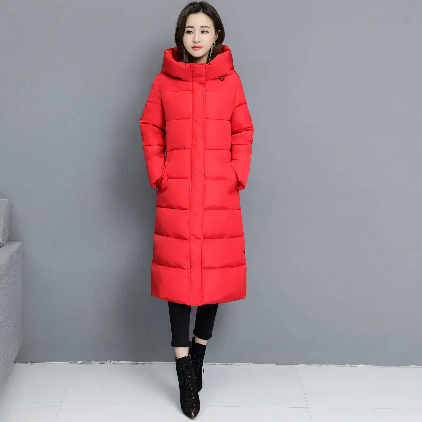 Doudoune Longue Hiver Femme Matelassée Avec Capuche