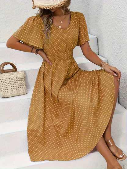 Robe Cache-Cœur Florale Élégante pour Femme – Style Estival à Volants