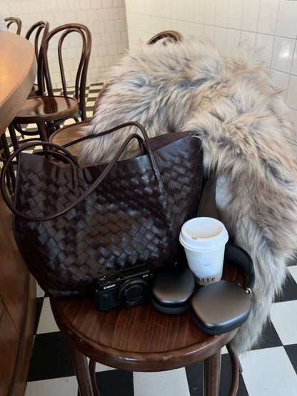 Sac cabas tresse femme pour la journee - Spacieux et elegant