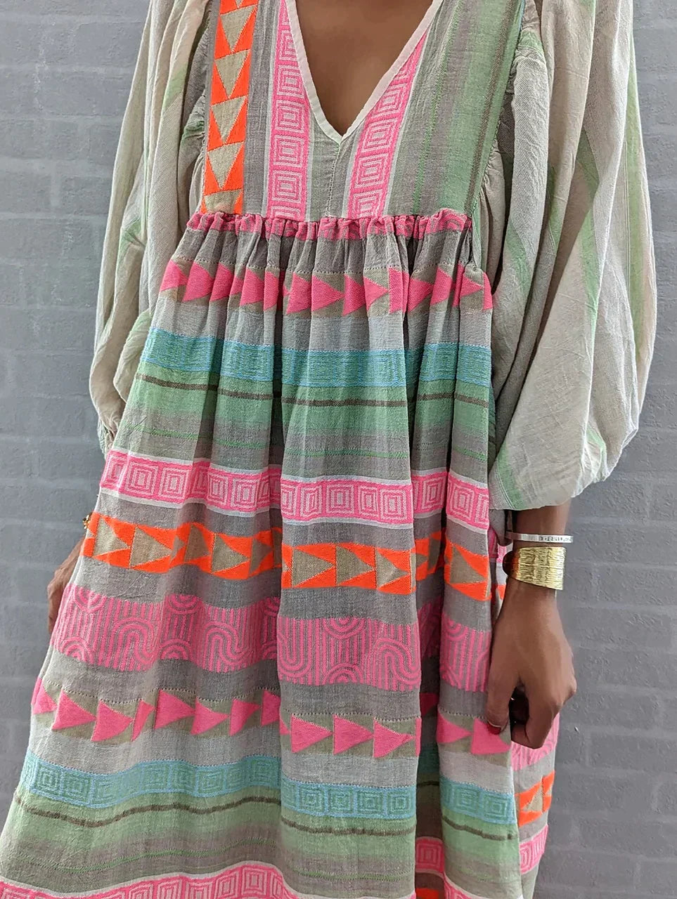 Robe longue d'été ample et colorée pour femmes - Confortable, élégante