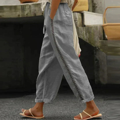 Pantalon décontracté à design polyvalent pour femme