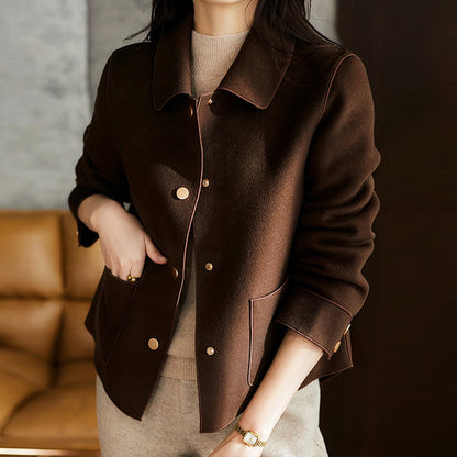 Veste Femme à Boutons - Col Chemise avec Poches Avant