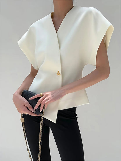 Top da donna con scollo a V elegante - Fluido e raffinato