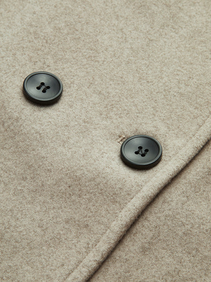 Manteau Cabans à Double Boutonnage pour Femme – Coupe Décontractée et Chaude pour l’Hiver